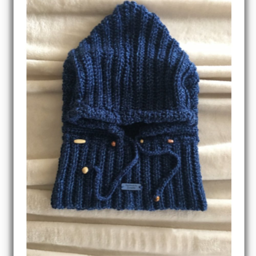 Handmade Olympic Blue Beaded Hoody